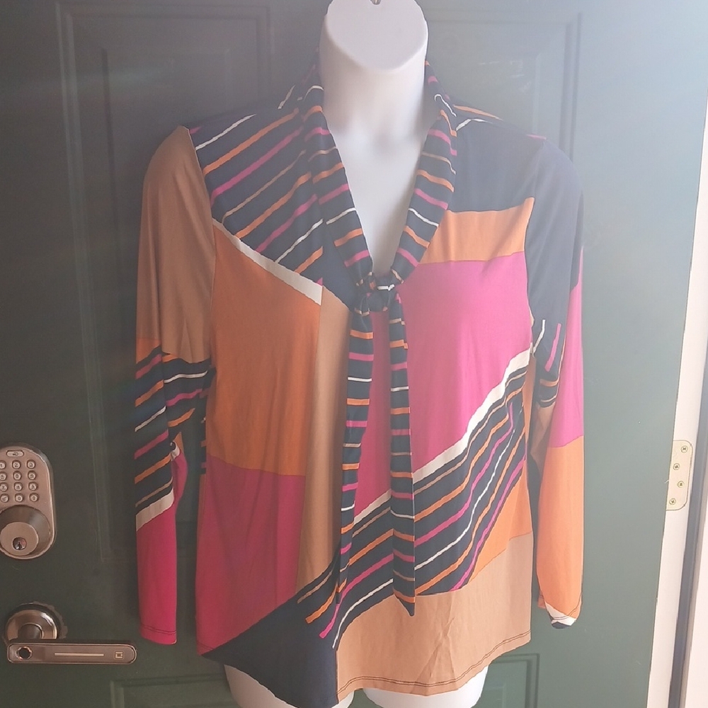 Colorful Geometric Knit Top. Sz. XXL